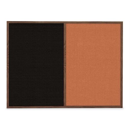 United Visual Products Slim Style Indoor Enclosed Corkboard, 48 UVRDS48SBH-SATIN-CINNABA
